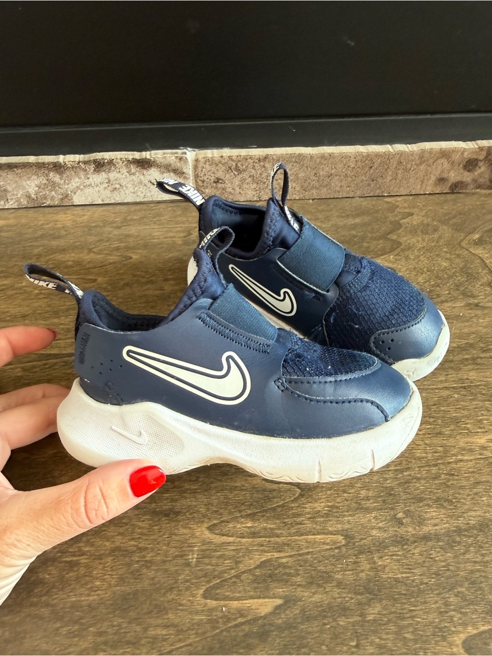 Nike Flex Runner 3 Kids Sneaker Blue White Slip-On Mesh US 7C FN1478-403